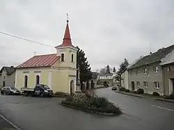Centre of Svésedlice with the Chapel of Saints Francis of Assisi and Thomas
