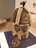 Symbol of the inner head (shibori) Africa Nigeria Yoruba people 19th-20th century leather glass beads cowrie shells Dallas Museum of Art
