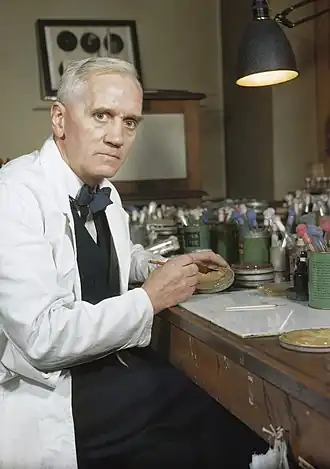 Sir Alexander Fleming, was a Scottish bacteriologist, biologist, pharmacologist and botanist. He discovered the antibacterial enzyme lysozyme in 1923. Later he isolated and studied the antibiotic substance penicillin from the mold Penicillium notatum in 1928.