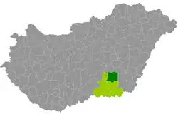 Szentes District within Hungary and Csongrád County.