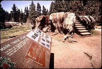 Mark Twain Stump in May 1972