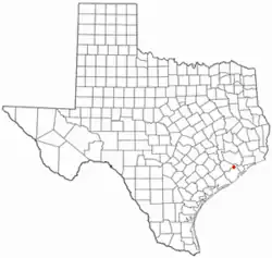 Location of Iowa Colony, Texas