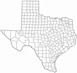 Location of Windom, Texas
