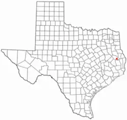 Location of Zavalla, Texas