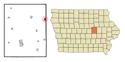 Location of Dysart, Iowa