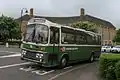 1979 Bristol LH / Plaxton Supreme Express (10-metre). Non-standard narrow (7' 6" wide) body, wider two-piece Express door and "Bristol dome" destination/fleetname display above the windscreen.