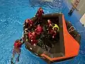 Team building event at Alandica Shipping Academy's training pool