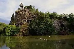 Temple de la Sibylle from the lake shore