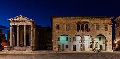 Temple of Augustus with City Hall