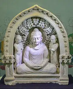 Image 32Fayaz Tepe Buddha with Monks, 2nd cent CE (original) (from State Museum of History of Uzbekistan)