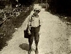 Black and white film still showing actor Edna Foster as Billy
