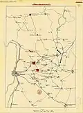 The position of the armies before the battle.
