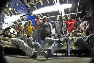 The Dirty Rooks before a performance at The Abbey Pub in Chicago in 2008.