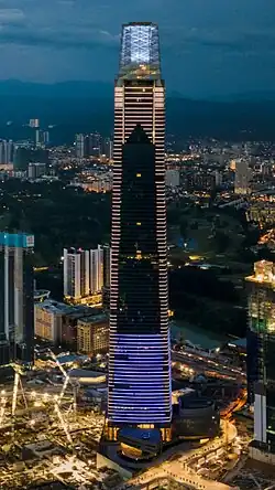 The Exchange 106 in Kuala Lumpur, Malaysia, is the 21st tallest building in Asia.