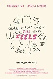 film poster; a cream-color background, with bright pink credits; the film title is surrounded by sketch-like illustrations of female torsos