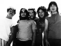 The Guess Who in 1970. From left to right: Kurt Winter, Garry Peterson, Greg Leskiw, Burton Cummings, and Jim Kale.