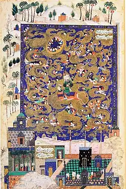The Mir'aj of Prophet Muhammad, Khamsa of Nizami. Sultan Mohammed circa 1505, Tabriz (Keir Collection, III. 207)