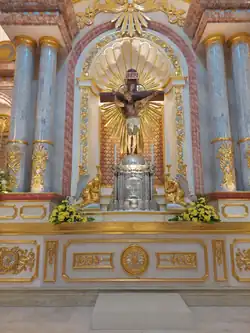 Close-up look of The Tabernacle and Crucifix of The Libmanan Cathedral