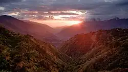 The rugged Bued River valley as viewed from Philex Road