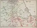 Map of the Allied night attack of 24 April