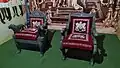 The chairs on which Lord and Lady Curzon sat during the Delhi Durbar.