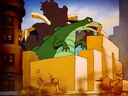 The Arctic Giant (1942) is one of pioneering productions to depict Godzilla-esque characters to attack a modern civilization.[16]