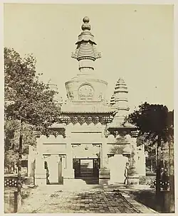Felice Beato, Thibetan monument in the Lama Temple near Pekin, October 1860