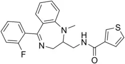 Chemical structure of Tifluadom.