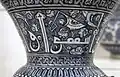 Iznik monochrome ware mosque lamp