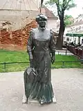 Statue of Croatian writer Marija Jurić Zagorka