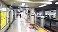 Platform, looking towards Kita-Senju, on 28 February 2022