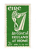 Tóstal commemorative 2 1/2d stamp from 1953