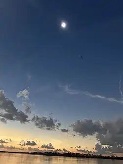 Totality with Venus over Evansville, Indiana