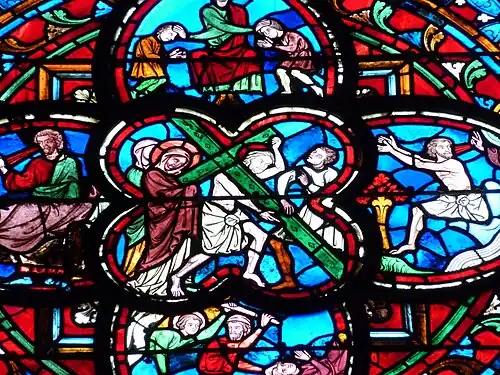Early glass – Christ carrying the cross (13th c.)