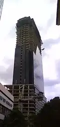 The tower under construction in 2010