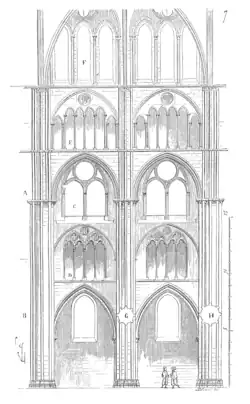 Elevation, drawn by Viollet-le-Duc