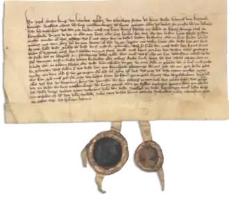 Image 90Jogaila's treaty with the Teutonic Knights precipitated the fall of Kęstutis. (from History of Lithuania)