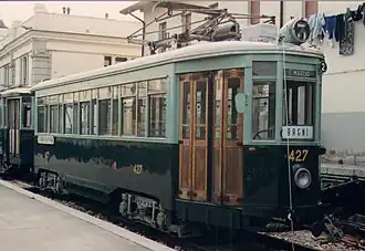 Tram 427 (a 2nd series “Stanga”) at Railways Museum of Trieste Campo Marzio