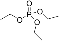 Skeletal formula of triethyl phosphate