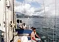 Trishna sailing out of Kingston, Jamaica
