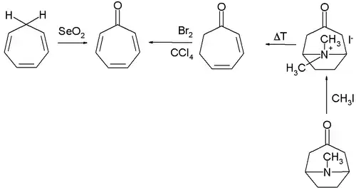 Tropone synthesis