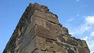 Ruins of the village school built in the 1950s and containing stones taken from an Armenian monastery