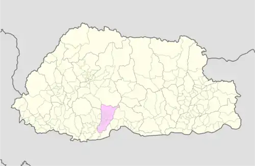 Location of Rangthangling Gewog