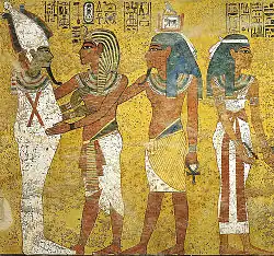 Scene from the tomb of Tutankhamun in which appears Osiris