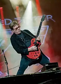 Jay Jay French performing in 2016 with his Ruokangas guitar