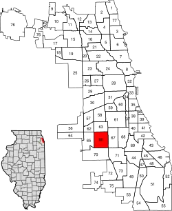 Location within the city of Chicago