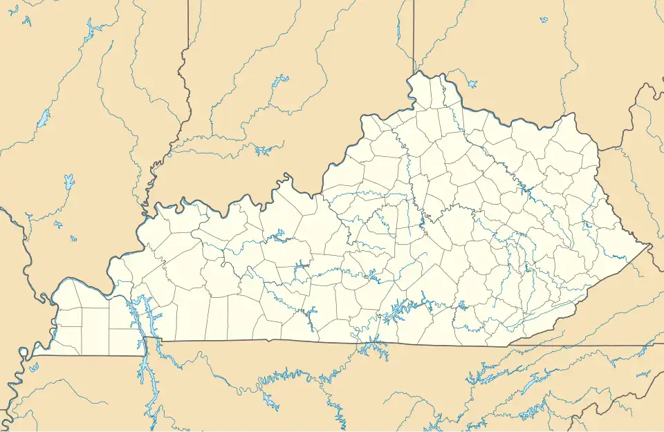 Map showing the location of Morehead, Kentucky