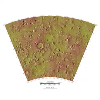 Topographical map of Eridania quadrangle