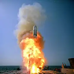 Launch of a Tactical Tomahawk cruise missile from USS&nbsp;Stethem