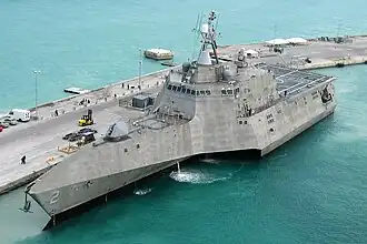 After deck of USS&nbsp;Manchester.